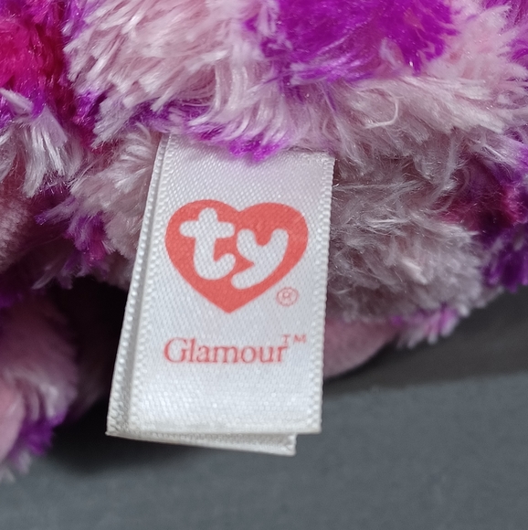 •Ty Inc Beanie Boo Plush Stuffed Animal Glamour-Pink Leopard Medium Length 9in - Picture 9 of 14